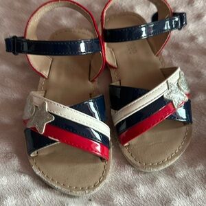 Star red white and blue sandals Gymboree